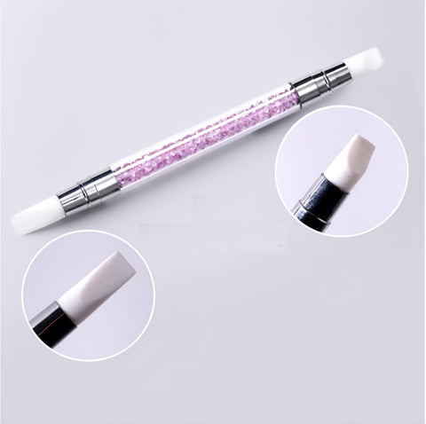 2 Pcs Dual Tipped Silicone Tools Art Sculpture Pen Rhinestone Carving Pen Rubber Tip for Car Freshie