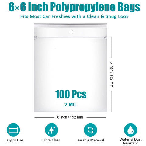 100 pcs Car Freshie Packing Bag PP Bag