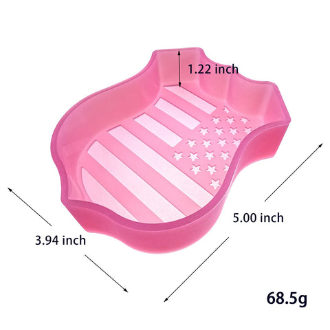 MJ-315 4th of July Police Badge with American Flag Independence Day Silicone Freshie Mold