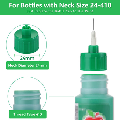 8 Packs Precision Applicator Caps for 2 Ounce Acrylic Paint Bottle