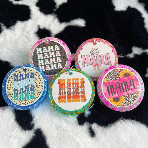 3inch 5pcs MAMA Round Card Car Freshie--Free Shipping
