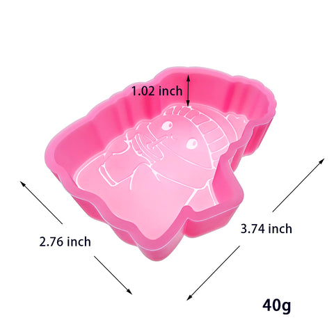 MJ-546 Christmas ghost with coffee Silicone Freshie Mold