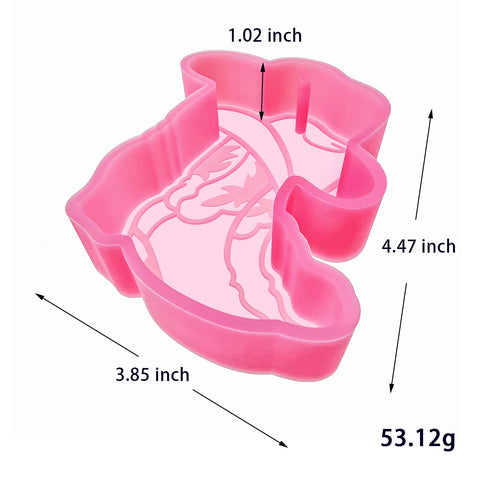 MJ-524 Western Cowboy Hat & Boot Silicone Freshie Mold