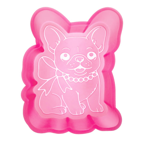 MM-135 Frenchie with Pearls Silicone Freshie Mold