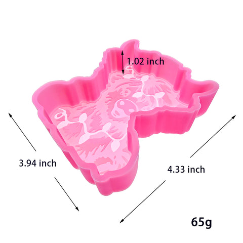 MJ-545 Christmas Cow with Lights Silicone Freshie Mold