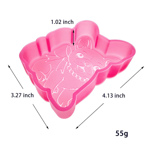 MM-135 Frenchie with Pearls Silicone Freshie Mold