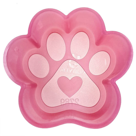 MJ-25 Paw Print with Heart Silicone Freshie Mold