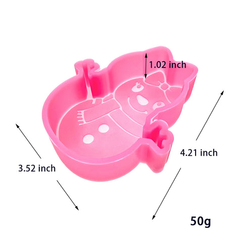 MM-125 Christmas Snowman with Bow Silicone Freshie Mold