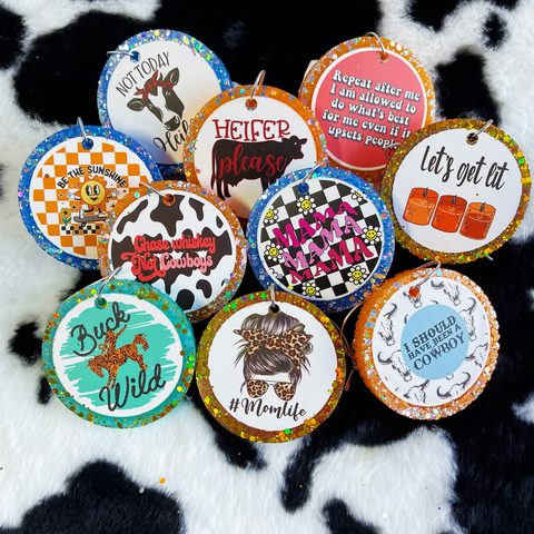 3inch 10pcs Cowboy and Other Designs Card Car Freshies--Free Shipping