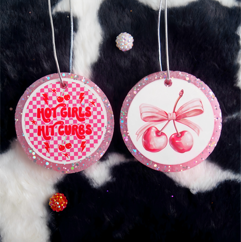 Bow Cherry Set – 3inch Mixed Design Car Freshies (2pcs)| Free Shipping