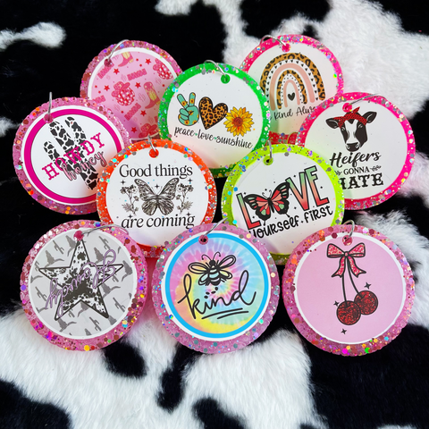3inch 10pcs Mixed Design Card Car Freshies--Free Shipping