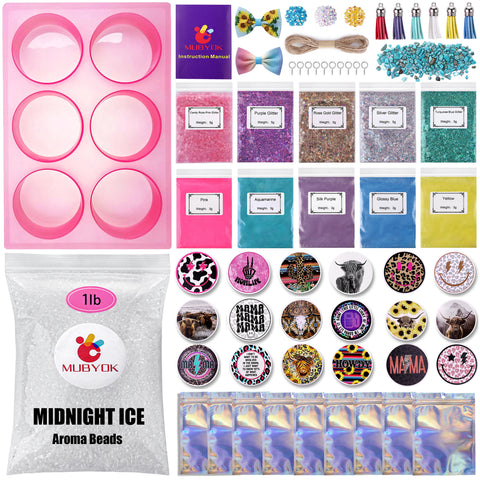 Car Freshie Starter Kit – 1LB Scented Beads, 3" Circle Mold & Cardstock (Makes 9 Freshies)