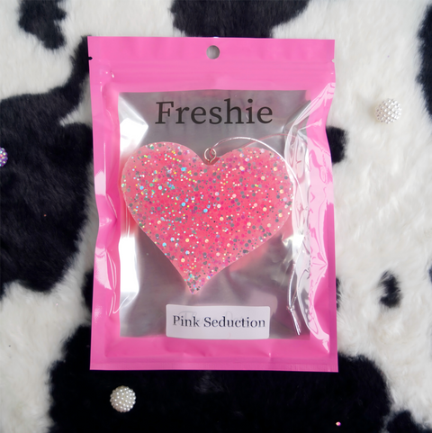 Pink Heart Car Freshie | Pink Seduction Scent| Free Shipping