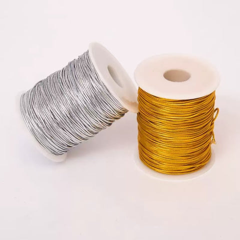100m Silver Elastic Cord