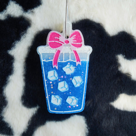 Iced Coffee Car Freshie – Blue (Leather) & Red (Sweet Grace) | Handmade | Free Shipping