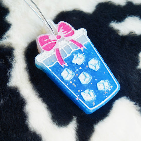 Iced Coffee Car Freshie – Blue (Leather) & Red (Sweet Grace) | Handmade | Free Shipping