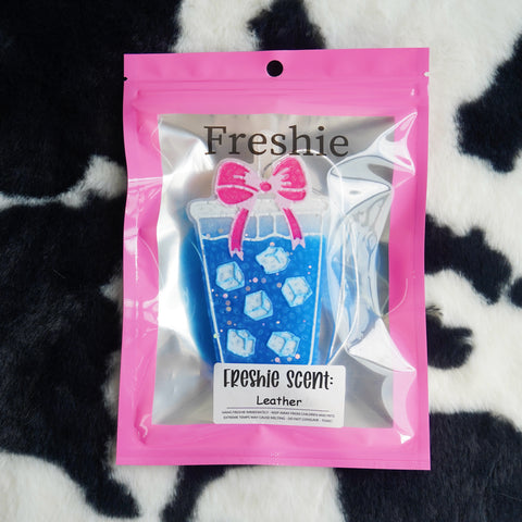 Iced Coffee Car Freshie – Blue (Leather) & Red (Sweet Grace) | Handmade | Free Shipping