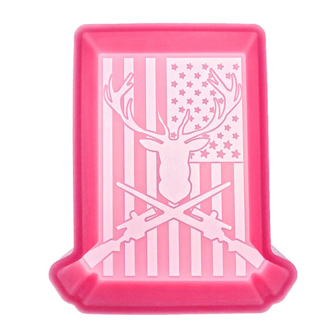 MJ-460 Deer in American Flag Silicone Freshie Mold