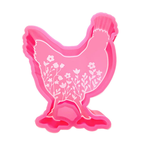 MM-119 Floral Chicken Silicone Freshie Mold