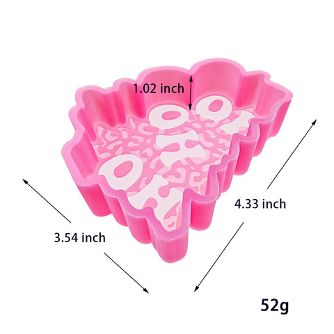 MJ-542 Ho Ho Ho Leopard Christmas Tree Silicone Freshie Mold