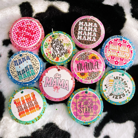 3inch 10pcs MAMA Card Car Freshies--Free Shipping