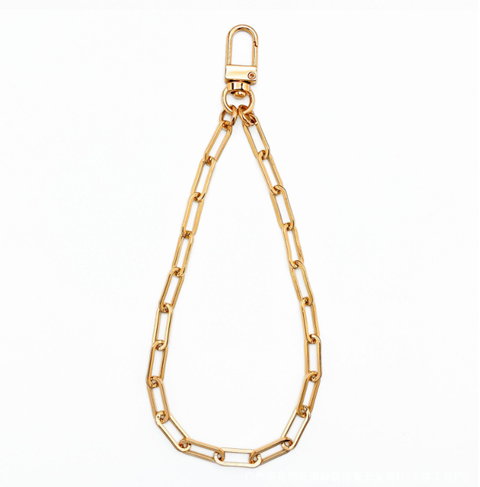 2PCS Gold Paperclip Chain – 30cm (Single / Double Clasp)