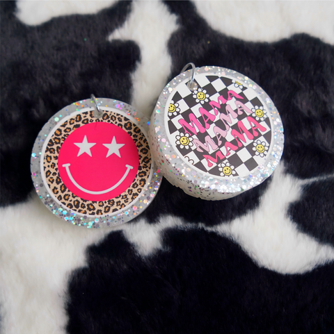 Leopard Smiley Set – 3inch Mixed Design Car Freshies (2pcs)| Free Shipping