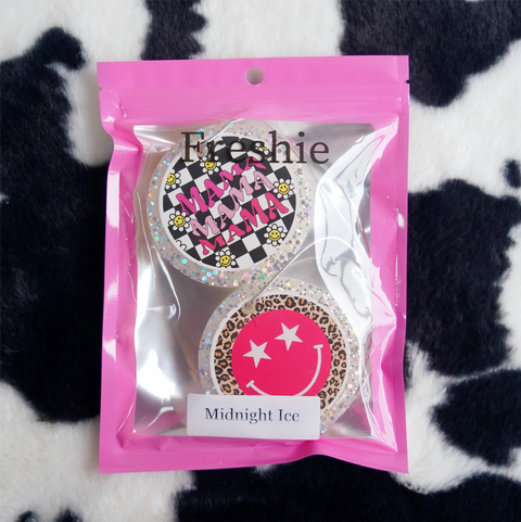 Leopard Smiley Set – 3inch Mixed Design Car Freshies (2pcs)| Free Shipping