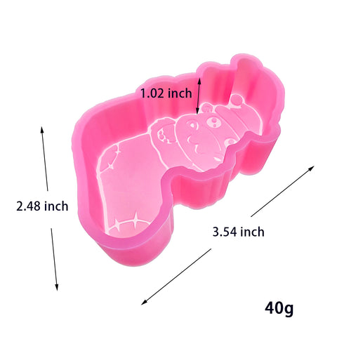 MJ-541 Christmas Hippo Stocking Silicone Freshie Mold