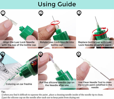 MUBYOK 2oz Matte Acrylic Paint Set – Precision Tip Bottles for Freshies & DIY Crafts (16-Pack)