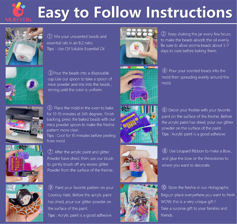 85PCS Car Freshie Starter Kit – Beads, Molds, Paints & Glitter (Makes 8 Freshies)