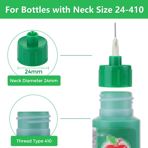 MUBYOK 16 Packs Precision Applicator Caps for 2 Ounce Acrylic Paint Bottle Car Freshie DIY Crafting Supplie