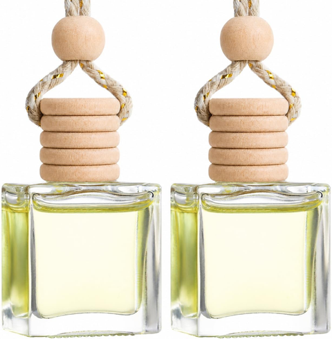 2Pcs Hanging Car Air Freshener Essential Oil Diffuser Long Lasting Wood Scent
