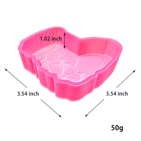 MJ-540 Christmas Coquette Bow on Fancy Boot Silicone Freshie Mold