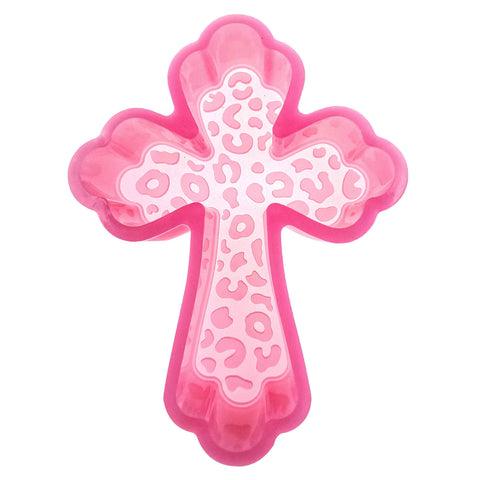 MJ-351 Leopard Cross Silicone Freshie Mold