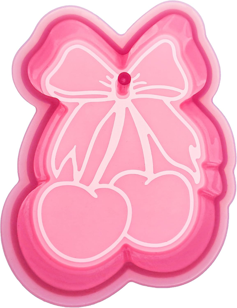 MM-149  Cherry with Bow Silicone Freshie Mold