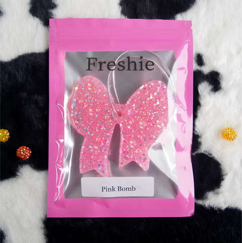 Pink Bow Car Freshie | Pink Bomb Scent| Free Shipping