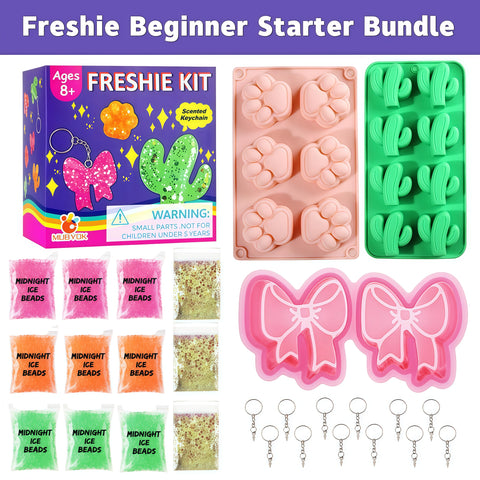 Freshie Beginner Starter Bundle – 3 Complete Kits (Bow + Cactus + Paw)