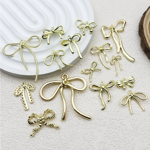 KC Gold Bow Charms Set – 15PCS (15 Styles, 1 Each)